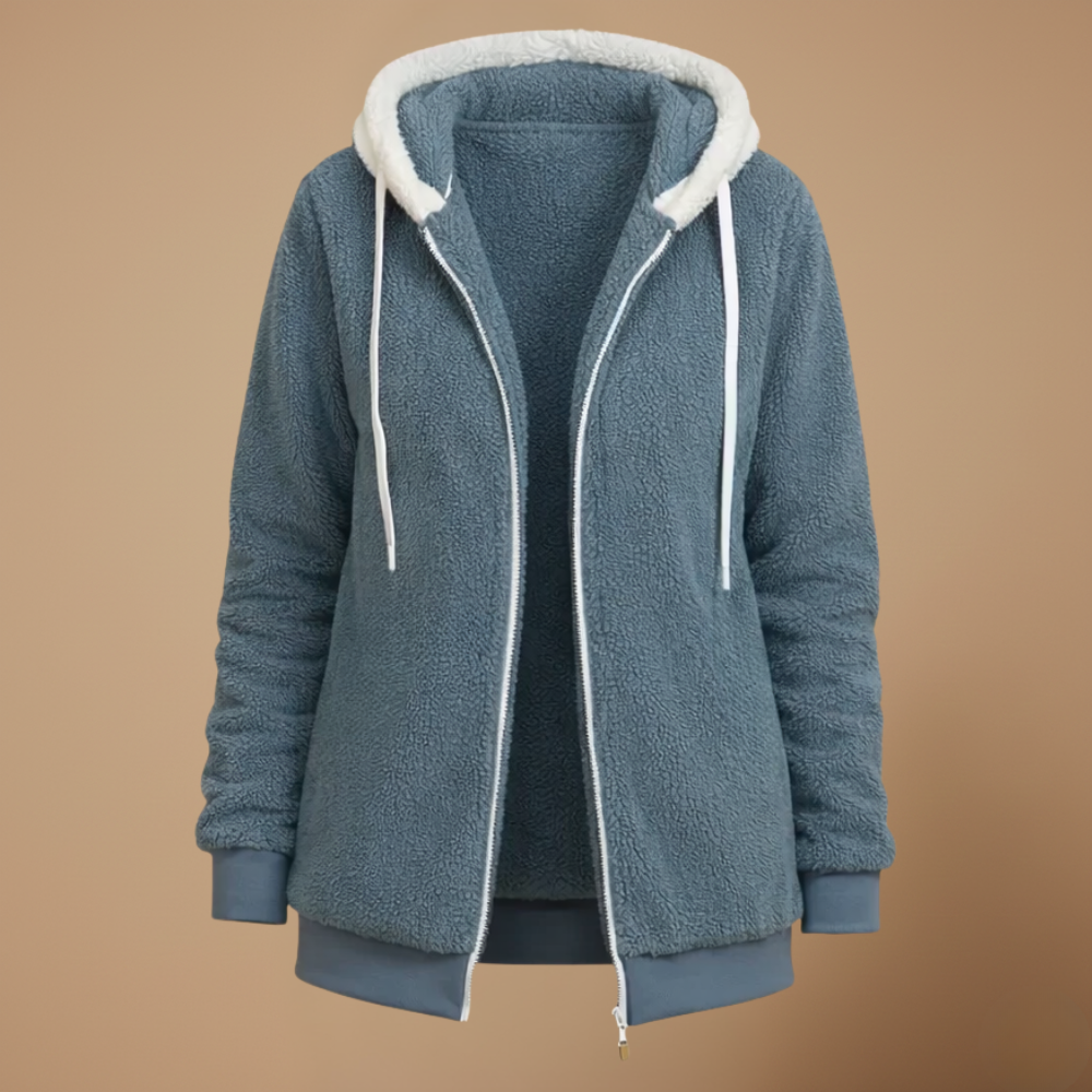 Veste Polaire Zippée à Capuche Coupe Ample – vue 3