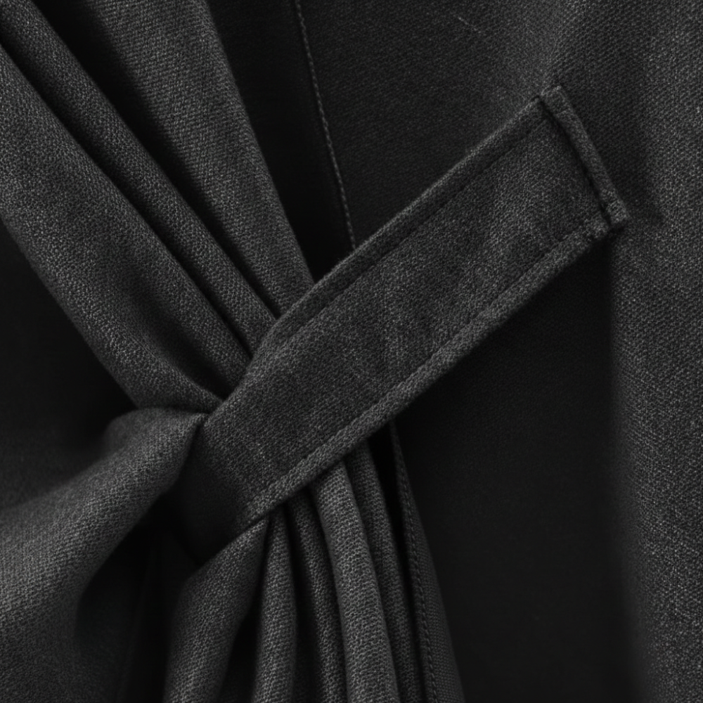 Poncho en Maille à Bordure Bicolore – vue 4