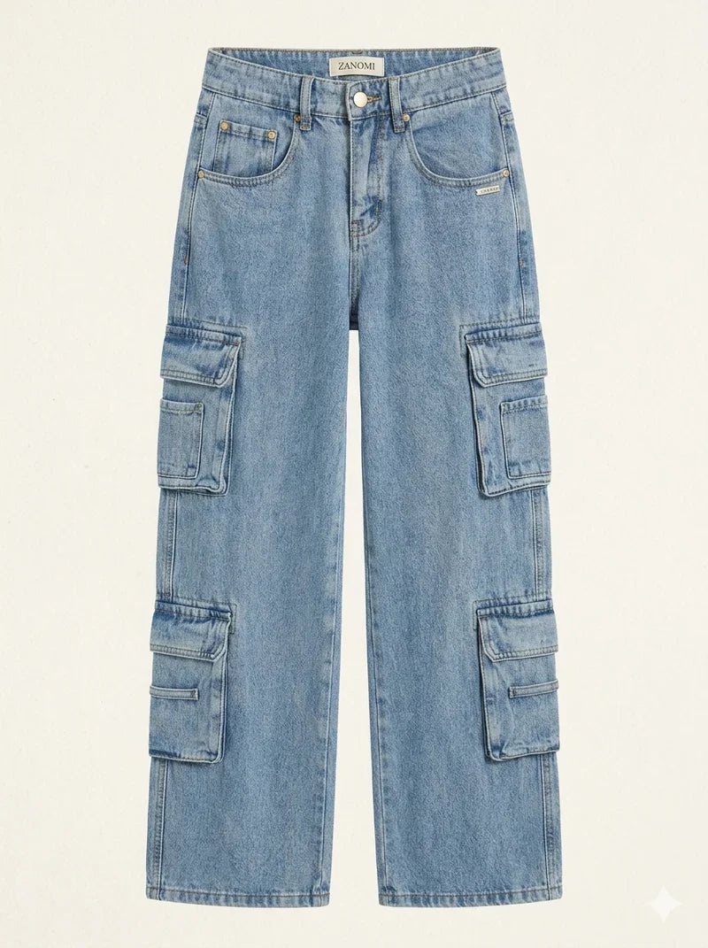 Jean Cargo Wide Leg Taille Haute – vue 6