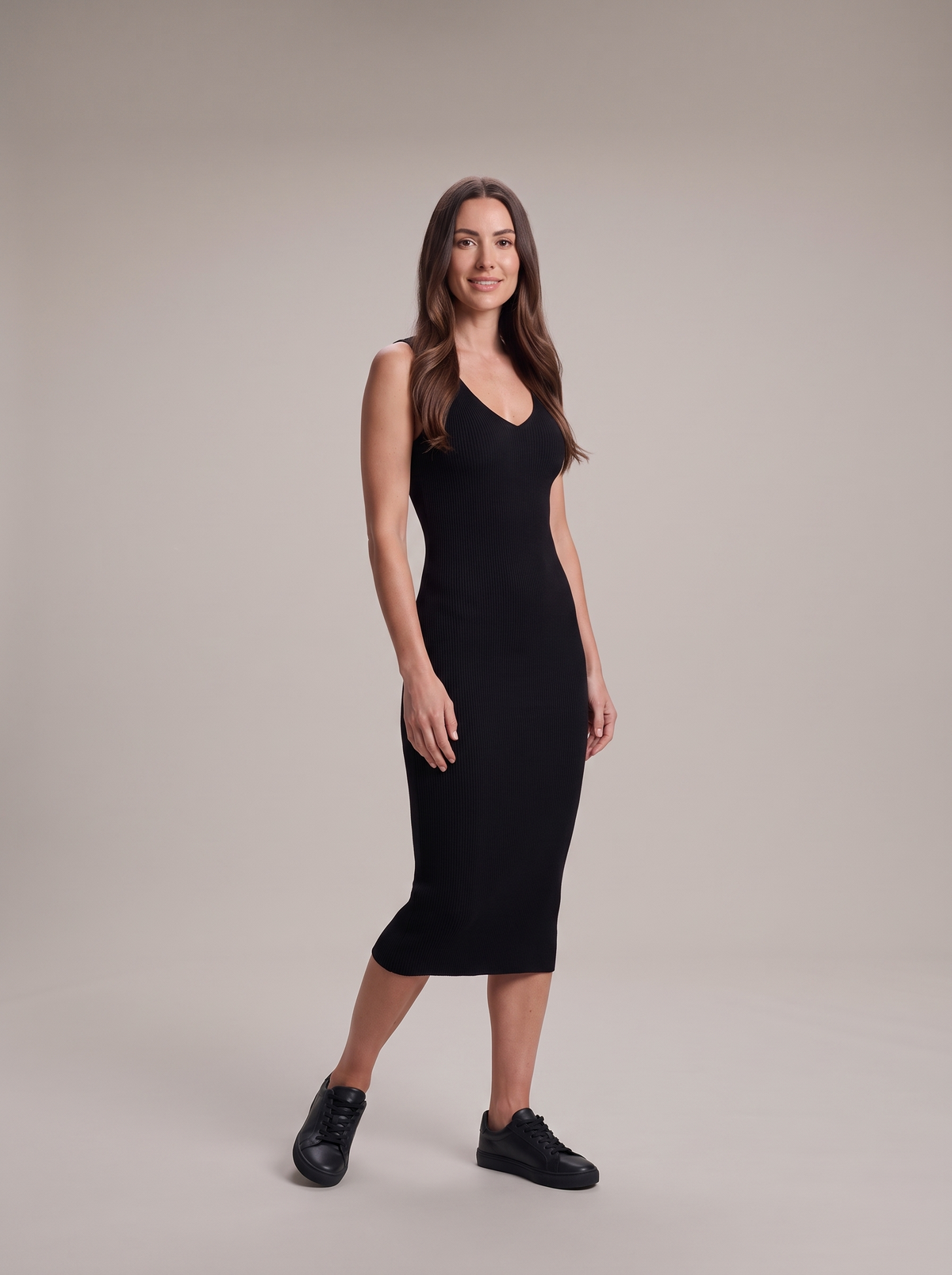 Ensemble Pull Ample et Jupe Longue en Maille – vue 5