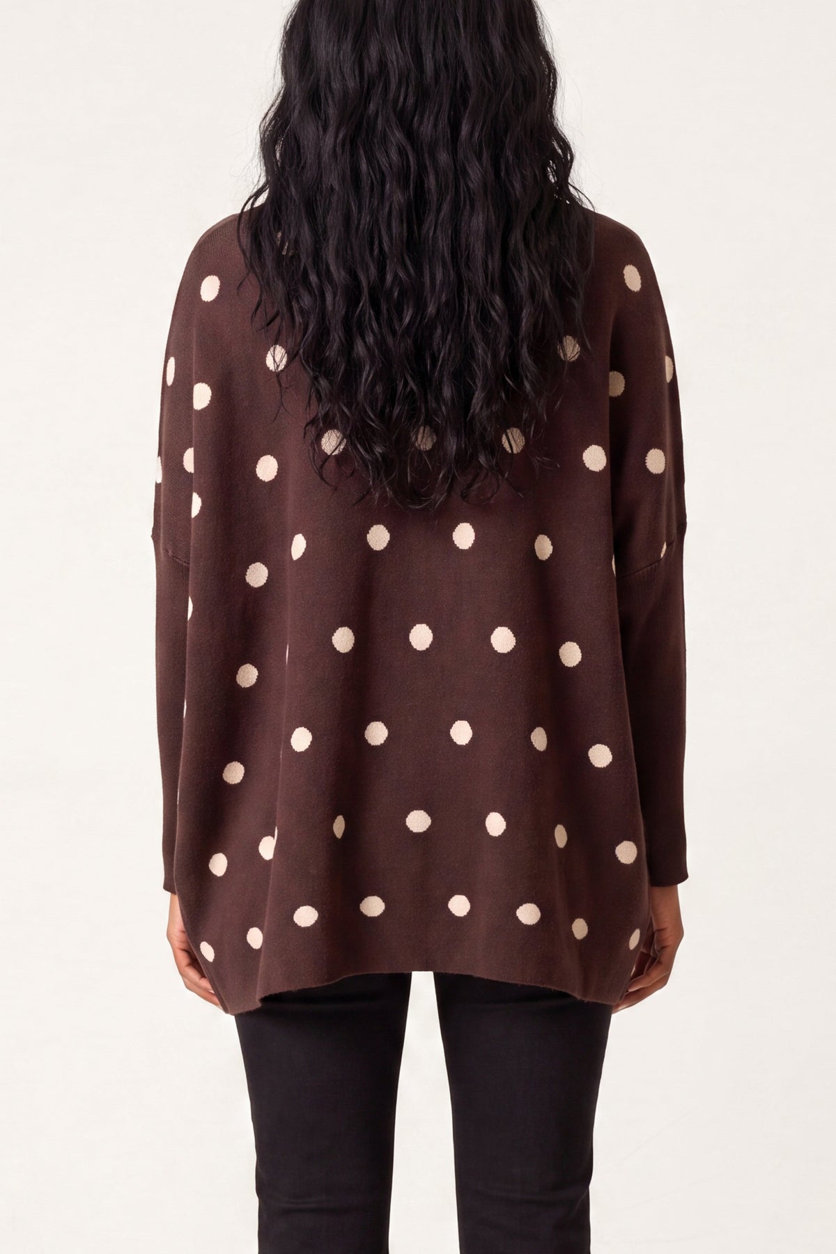 Pull à Pois Manches Chauve-Souris – vue 2