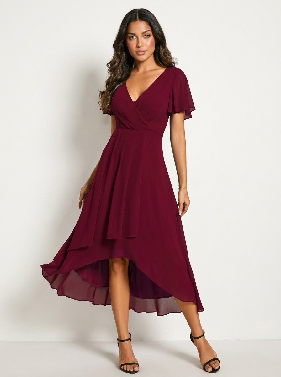 Robe Midi en Dentelle Doublée – vue 4