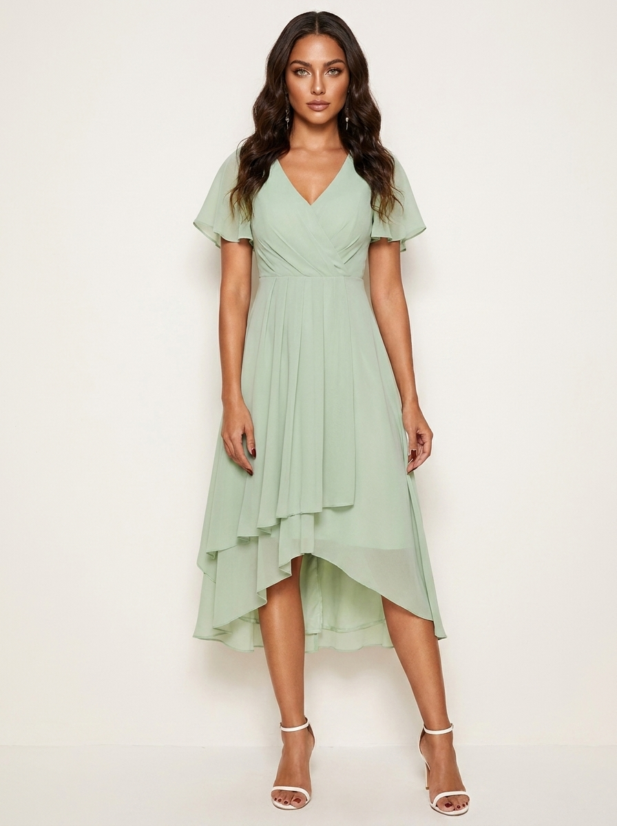 Robe Midi en Dentelle Doublée – vue 6