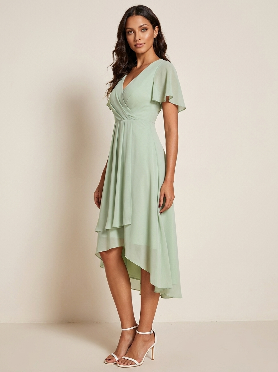 Robe Midi en Dentelle Doublée – vue 7