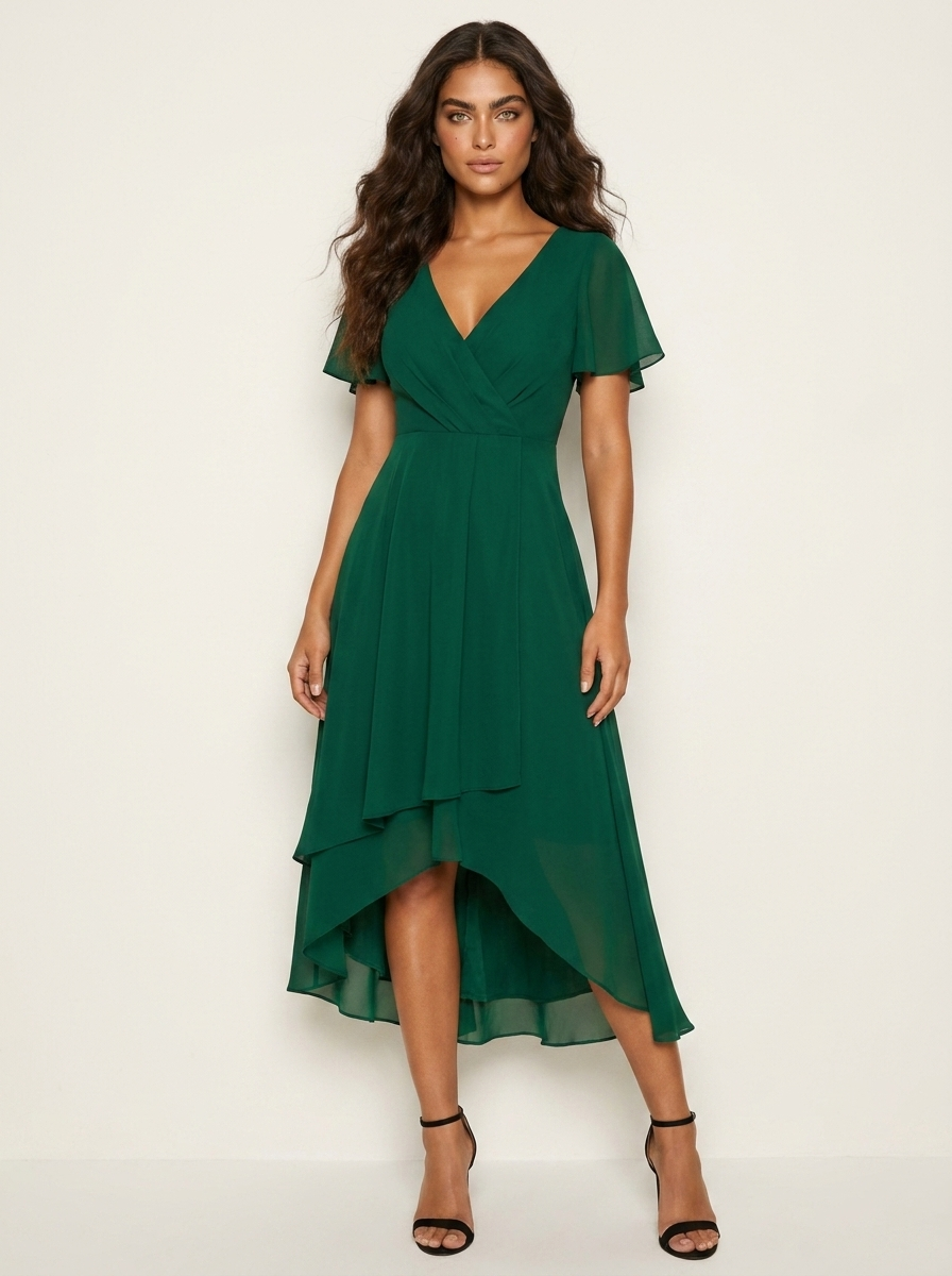 Robe Midi en Dentelle Doublée – vue 8