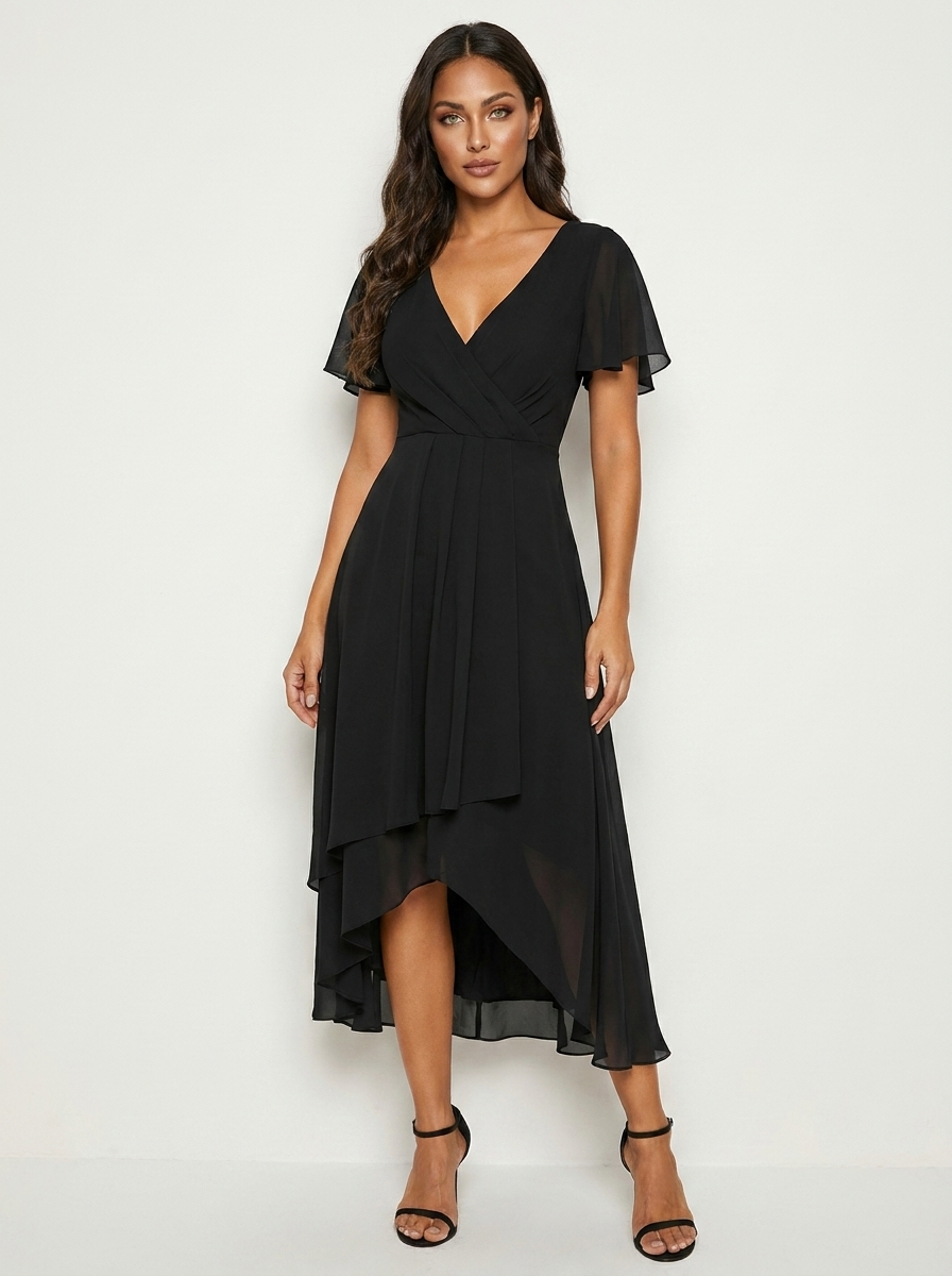 Robe Midi en Dentelle Doublée – vue 2
