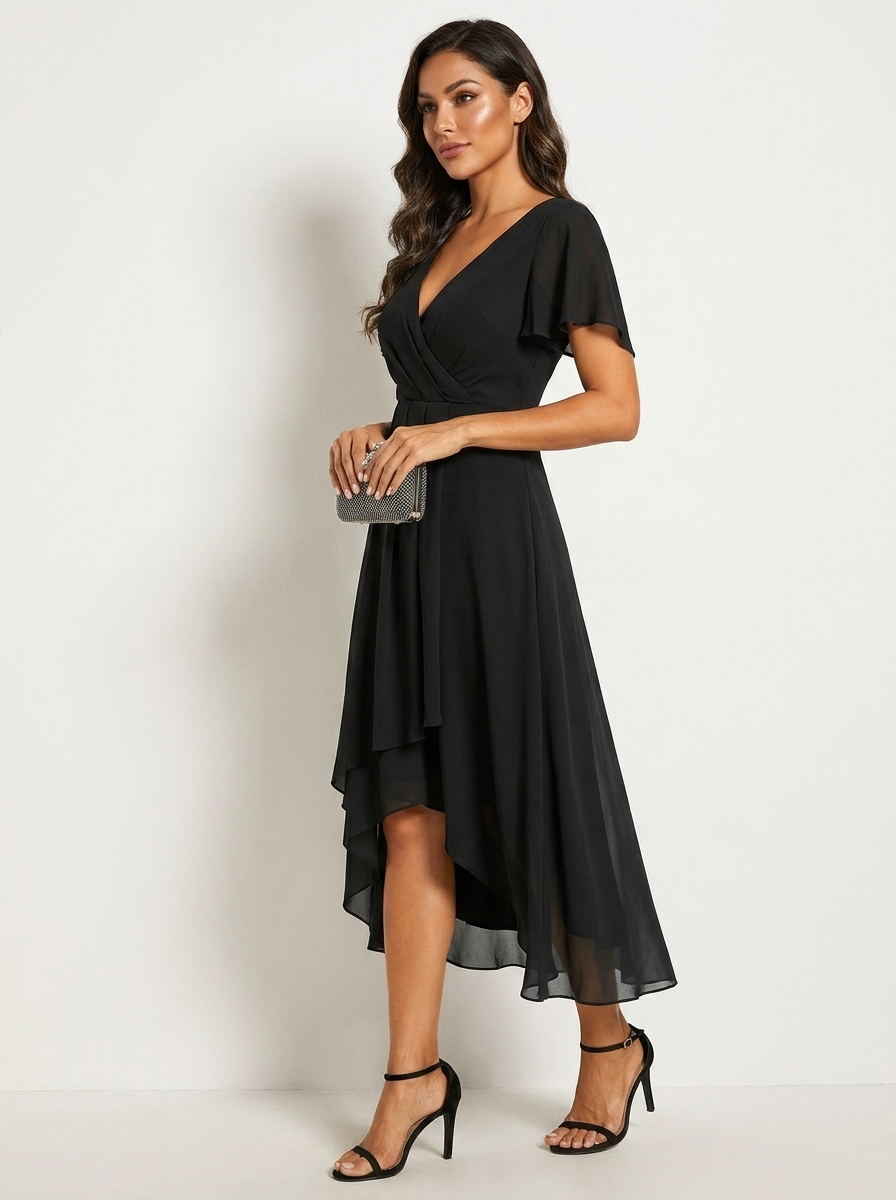 Robe Midi en Dentelle Doublée – vue 3